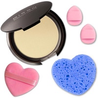 Beetbul Makeup & Exfoliation Kit - Biss   Compact Powder + 1 Medium Velvet Puff + 2 Finger Puffs + 1 Facial Exfoliating Sponge (04 Sand, One Size)