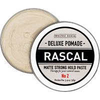 Original Rascal Deluxe Pomade For Men #2 - Matte Hair Paste With Strong Hold & Light Shine - Men's Styling Solutions Products For All Hair Types - Natural Infused With Beeswax & Lanolin Wax