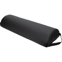 Forpro Premium Jumbo Half-Round Bolster Pillow For Massage And Yoga, Oil And Stain-Resistant, 9   W X 4.5"" H X 26   L, Black