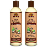 Okay Black Jamaican Castor Oil Shampoo - Jamaican Castor Shampoo For Hair Growth, Natural Moisturizing To Strengthen & Restore Damaged Hair For Women And Men - 12 Fl Oz (Pack Of 2)