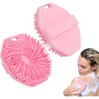 Tfsudi Silicone Body Scrubber, Exfoliating Body Brush For Sensitive Skin, Shower Brush (Pink, 1Pcs)