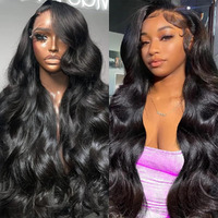 Larvob 13X6 Body Wave Lace Front Wigs Human Hair 200 Density Hd Lace Frontal Wigs Human Hair Pre Plucked Glueless Wigs With Baby Hair 26 Inch Wigs For Black Women