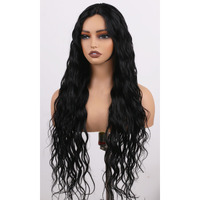 Manemajesty 34 Inch Body Wave Lace Front Wigs Human Hair Wear And Go Glueless Wigs Human Hair Pre Plucked Pre Cut T Part Hd Lace Front Wig 180% Density Natural Black Layered Wig