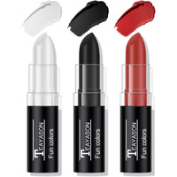 Freeorr 3 Colors White Black Red Face Body Paint Stick, Eye Black Baseball Sticks Face Paint For Baseball/Football/Halloween Accessories Vampire/Witch/Clown Makeup Cream Face& Body Paint Easy To Blend