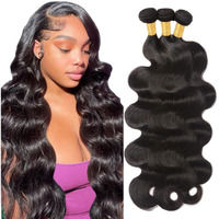 14A Human Hair Bundles Body Wave Bundles Human Hair 20 22 24 Inch 100% Unprocessed Brazilian Virgin Hair Body Wave 3 Bundles Human Hair Extensions For Women Natural Black Quick Weave