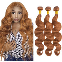 Color 30 Body Wave Bundles Human Hair Light Brown Bundles 22 24 26 Inch Brazilian Virgin Remy Hair Extensions Light Brown Body Wave Bundles Douboe Weft Color 30 Human Hair Bundles