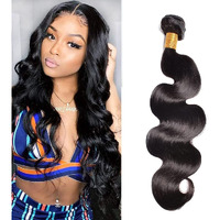 Heiowuio Body Wave Brazilian Remy Hair 1 Bundles Hair Extensions For Women Hair Weaves Double Weft Human Hair Bundles 14 Inch