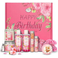 Am Aromantra Luxury Spa Gift Set For Women, Whole Body, Bath Set, Bath Gift Set, Rose Scented, 10 Pcs, Self Care, Best Friend, Mom, Sister, Valentine's Day Gift