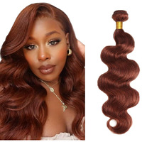 Reddish Brown Bundles Color 33 Body Wave Bundles Human Hair Copper Red Bundle 16 Inch Brazilian Virgin Remy Hair 1 Bundle