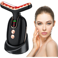 Facial Massager Red-Light-Therapy-For-Face, Neck Skin- Face Wand Tool, Tens L E D Facial Beauty Device Portable At-Home Face Tool For Skin Care
