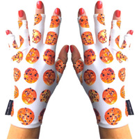 Maniglovz - The Original Upf 50+ Uv Light Protective Nail Gloves | Gel Manicure Gloves And Anti Uv Fingerless Gloves For Women | Can Be Used As Sun Protection Gloves For Driving | Cookie Print