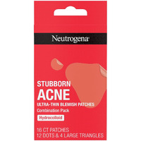 Neutrogena Stubborn Acne Ultra-Thin Blemish Patches, Acne Pimple Patches, Ultra-Thin Hydrocolloid Facial Stickers, Suitable For All Skin-Types, 16 Patches