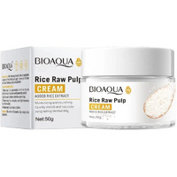 Bioaqua Rice Extract Raw Pulp Face Cream Moisturizing Skin Care Shrink Pores Facial Anti-Aging Moisturizer Smooth Fine Lines 50G / 1.76Oz