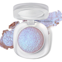 Hosaily Holographic Duochrome Eyeshadow&Highlighter Palette, Color Shift Glitter Iridescent Cream Highlighter, Smooth Long Lasting Sparkling Eyeshadow Purple Mermaid Facial Illuminator Makeup#04
