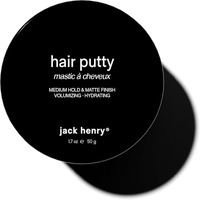 Jack Henry Hair Putty - Natural Matte Finish Styling Paste For Men - Medium Hold, Lightweight, Non-Greasy - With Mango Butter & Broccoli Seed Oil For Nourishment - 1.7 Oz
