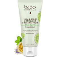 Babo Botanicals Swim & Sport Citrus Mint & Passion Fruit Conditioner - Purifying & Replenishing- Shea Butter & Green Tea - For All Ages - Scented With Citrus And Peppermint Essential Oils