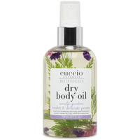 Cuccio Dry Body Oil - Violet & Delicate Peony Floral Infusion, Lightweight Fast-Absorbing & Non-Greasy Moisturizer For Soft, Glowing Skin, 3.70 Fl Oz