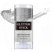 Melemando Body Glitter Stick 7 Colors Holographic Mermaid Sequins Chunky Face Glitter Stick Singer Concerts Or Music Festival Rave Glitter Makeup For Face/Body/Hair/Eyes/Lip (05 Sliver)