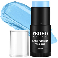 Ybuete Light Blue Face Body Painting Stick, Professional Light Blue Full-Coverage Cream Face Paint For Halloween Sfx Cosplay Makeup, Washable Eye Body Stick For Adult Costume Party