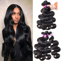 12A Human Hair Bundles 400G Body Wave Bundles Human Hair Extensions 24 26 28 28 Inch Brazilian Virgin Body Wave 4 Pieces Deals Unprocessed Brazilian Quick Weave Extensions Natural Black