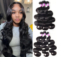 12A Human Hair Bundles 300G Body Wave Bundles Human Hair Extensions 28 30 30 Inch Brazilian Virgin Body Wave 3 Pieces Deals Unprocessed Brazilian Quick Weave Extensions Natural Black