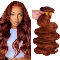 Reddish Brown Bundles Color 33 Bundle Body Wave Human Hair Copper Red 3 Bundles 18 18 18 Inch Brazilian Unprocessed Virgin Hair Extensions
