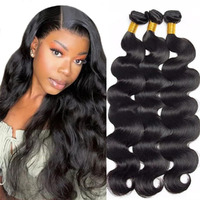 Body Wave Bundles Human Hair Unprocessed Brazilian Virgin Hair Bundle 20 22 24 Inch Healthy And Soft Hair Weave Natural Black Color Remy Hair Extensions