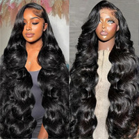 Erqq 13X6 Lace Front Wigs Human Hair Body Wave 36 Inch Hd Lace Frontal Wig For Women Brazilian Wigs Pre Plucked Bleached Knots With Baby Hair 180 Density Natural Color