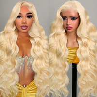 28 Inch 613 Lace Front Wig Human Hair 200 Density 13X4 Blonde Lace Front Wigs Pre Plucked 613 Body Wave Wig Blonde Wig Human Hair 613 Hd Lace Frontal Wigs