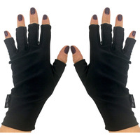 Maniglovz - The Original Upf 50+ Uv Light Protective Nail Gloves | Gel Manicure Gloves And Anti Uv Fingerless Gloves For Women | Can Be Used As Sun Protection Gloves For Driving | Black Magic