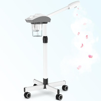 Tasalon Professional Facial Steamer Machine On Wheels, Standing Esthetician Steamer With Hot Ozone Mist, Facial Be Used For Skin Rejuvenation, Steamer For Facial Used For Spa Or Personal Care, White