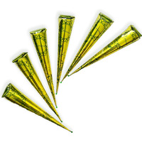Plantovika 100% Natural And Pure Henna Cone Or Tube, Ready To Use Paste For Reddish Brown Hair Color, Long-Lasting, No Additives, Chemical Free, Henna Hair Dye, Spot Hair Coloring (Pack Of 6)
