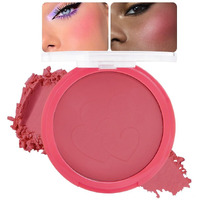 Hhltoh Rose Bean Paste Matte Single Pressed Cheeks Face Blushes Makeup Palette, Rose Bean Monochrome Cream Blushes Palette Makeup For Older Women, Natural Pigmented Rubores De Maquillaje