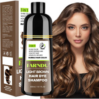 Farndu Light Brown Hair Dye Shampoo 3 In 1 With Argan Oil - 10-15 Min Gray Coverage, Natural Instant Hair Color Shampoo For Women And Men, Long-Lasting Up To 6 Months