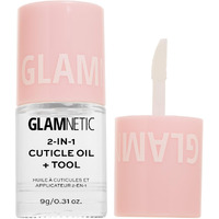 Glamnetic 2-In-1 Cuticle Oil | Nourishing Cuticle Serum & Cuticle Pusher For Healthy Nails | Overnight, Hyaluronic Acid & Botanical Oils - 0.31 Oz