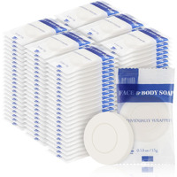 Travel Size Bar Soap In Bulk, Individually Wrapped Disposable Mini Soap For Hand Face & Body Mini Toiletries Amenities Kit Hotel, Shelter/Homeless/Nursing Home/Charity/Motel/Guest 0.53 Oz (120 Pack)