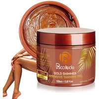 Golden Shimmer Tanning Gel-Browning Tan Accelerator-Hydrating Bronze Enhancer With Carrot & Coconut | Tanning Cream For Sun/Tanning Bed Use (5 Fl Oz)