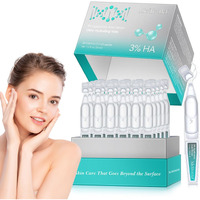 Meifenla 3% Hyaluronic Acid Serum For Face,Ultra-Hydrating Hyaluronic Acid Serum Tube Smooth Skin Deep Moisturizing Facial Serum For Anti-Aging With 30 Pcs Single-Use Vials Design