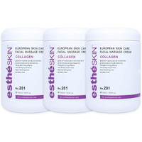 Estheskin Facial Massage Cream For European Skin Care, 33.8 Fl Oz, 1000 Ml (3 Pack, Collagen)