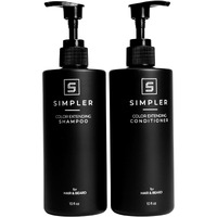 Simpler Color Protecting Shampoo And Conditioner For Men (Mountain Spice Scented) - Dye & Sulfate Free Shampoo For Color Treated Hair & Beard - Hair Cleanser W/Coconut Oil, Almond Oil & More