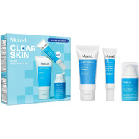 Acne Treatment Trial Kit - Salicylic Acid & Mandelic Acid For Clear Skin - Oil Control, Spot Treatment & Cleanser - Travel Size Skincare For Acne-Prone Skin (3-Piece Clear Skin Kit)
