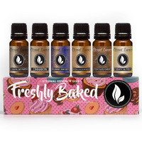 Eternal Essence Oils Freshly Baked Set Of 6 Premium Fragrance Oils - Includes Blueberry Pancakes, Caramel Nut Muffin, Butterscotch Cookie Dough, Cinnabon, Chocolate Fondue, And Creamy Nutmeg - 10Ml