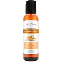 Rice Bran Oil By Velona - 2 Fl Oz | 100% Pure And Natural Carrier Oil | Refined, Cold Pressed | Cooking, Face, Hair, Body & Skin Care | Use Today - Enjoy Results