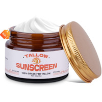 Vraiko Tallow Sunscreen Spf 30, 100% Grass-Fed Tallow & Honey Extract | Non-Greasy, Uva/Uvb Protection | Clean Balm For Face & Body, 2Oz