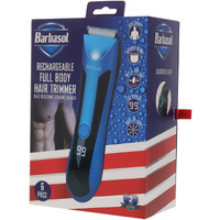 Barbasol Rechargeable Full Body Hair Trimmer/Groomer With Heat Resistant Ceramic Blades, Xtreme Easy Cleaning