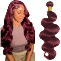 #99J Burgundy Bundles Human Hair Body Wave Bundles 24 Inch 1 Bundle Unprocessed Brazilian Virgin Hair Wine Red Body Wave Human Hair Extensions