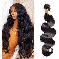 Heiowuio Body Wave Brazilian Remy 1 Bundles Hair Extensions For Women Weaves Double Weft Human Bundles 16 Inch
