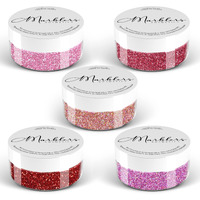 Marblers Cosmetic Grade Fine Glitter 5-Pack [Pink Vibe] 0.90Oz (25G) | Non-Toxic | Vegan | Cruelty-Free | Eyeshadow, Nail Polish, Nail Art | Festival, Rave & Party Makeup | Body & Face