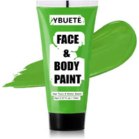 Ybuete Light Green Water Based Face Body Paint For St. Patricks Day,2.37 Oz Large Tube Full Coverage Face Paint For Cosplay Monster Hulk Witch,Washable Green Body Painting Adult Halloween Sfx Makeup