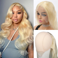 Einbeauty Pre-Sewn 13X4 Frontal Hd Lace With Elastic Cap - Body Wave Human Hair Frontal With Baby Hair, Bleach & Dye Friendly, Beginner Friendly 20 Inch 613 Blonde
